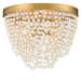 Crystorama - Three Light Flush Mount - Fiona - Antique Gold- Union Lighting Luminaires Decor