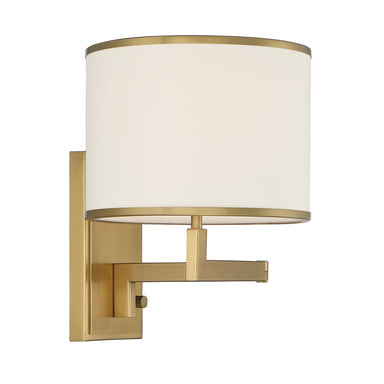 Crystorama - One Light Wall Sconce - Madison - Aged Brass- Union Lighting Luminaires Decor