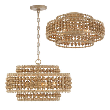 Crystorama - Four Light Mini Chandelier - Silas - Burnished Silver- Union Lighting Luminaires Decor