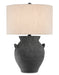 Currey and Company - One Light Table Lamp - Anza - Black Ash/Satin Black- Union Lighting Luminaires Decor