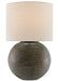 Currey and Company - One Light Table Lamp - Brigands - Antique Gold/Black/Whitewash- Union Lighting Luminaires Decor