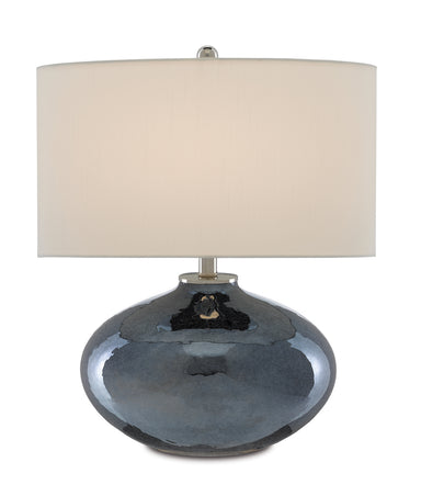 Currey and Company - One Light Table Lamp - Lucent - Blue Plated/Polished Nickel- Union Lighting Luminaires Decor