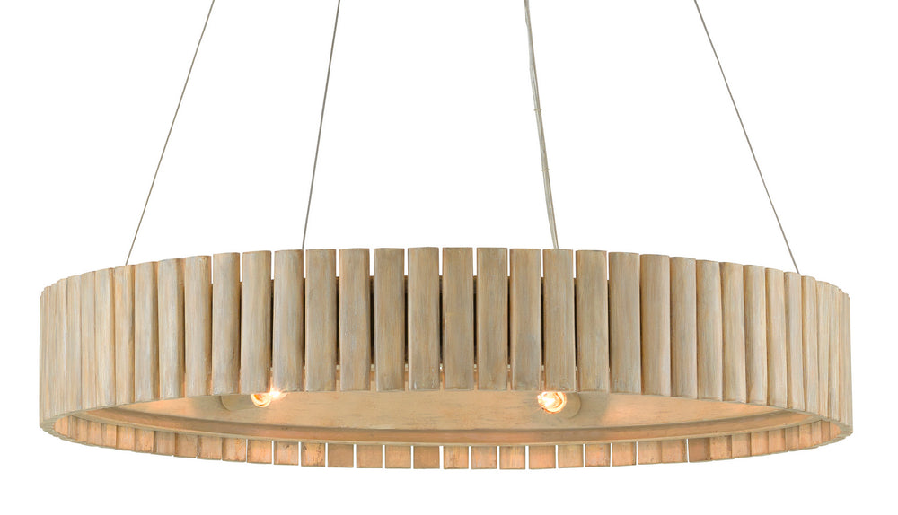 Currey and Company - Six Light Chandelier - Tetterby - Light Taupe/Smokewood- Union Lighting Luminaires Decor