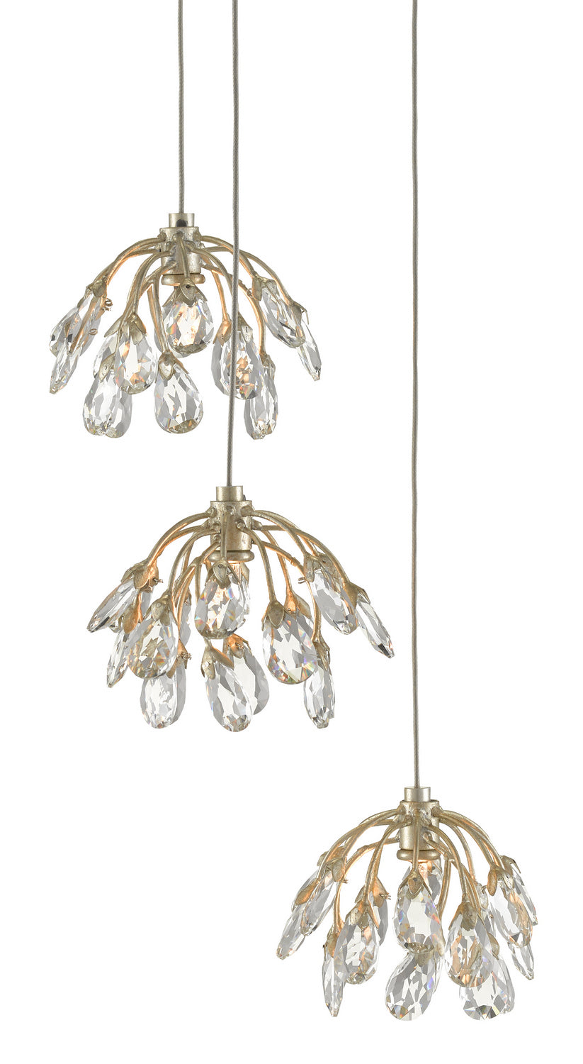 Currey and Company - Three Light Pendant - Crystal - Crystal/Contemporary Silver/Silver- Union Lighting Luminaires Decor