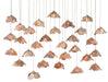 Currey and Company - 30 Light Pendant - Catrice - Natural Shell/Contemporary Silver Leaf- Union Lighting Luminaires Decor