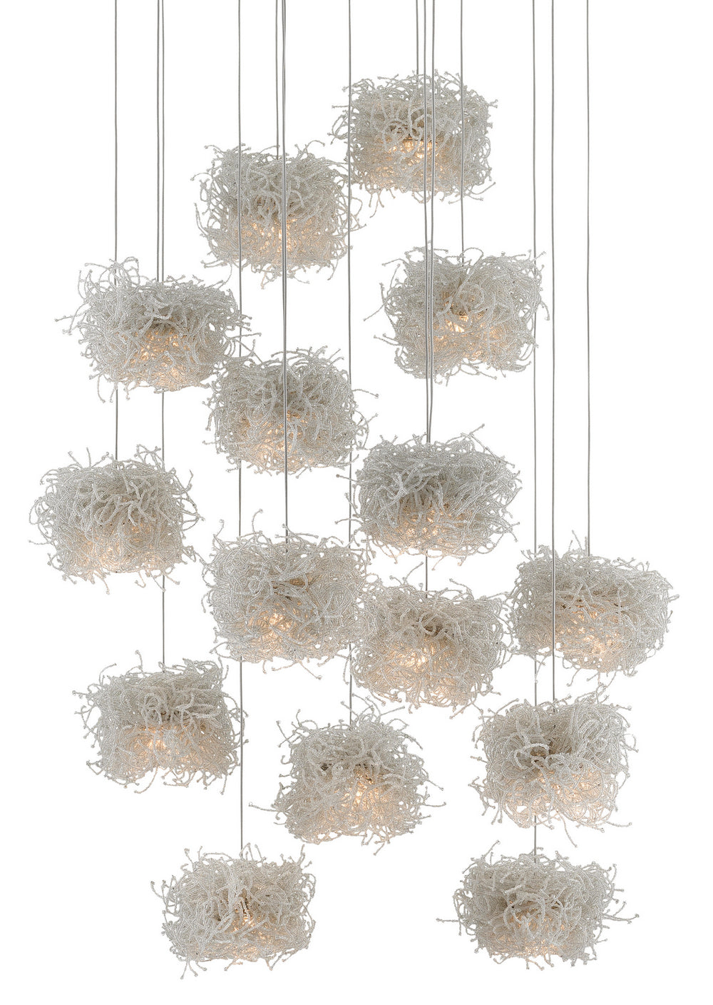 Currey and Company - 15 Light Pendant - Birds - Clear- Union Lighting Luminaires Decor