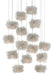 Currey and Company - 15 Light Pendant - Birds - Clear- Union Lighting Luminaires Decor