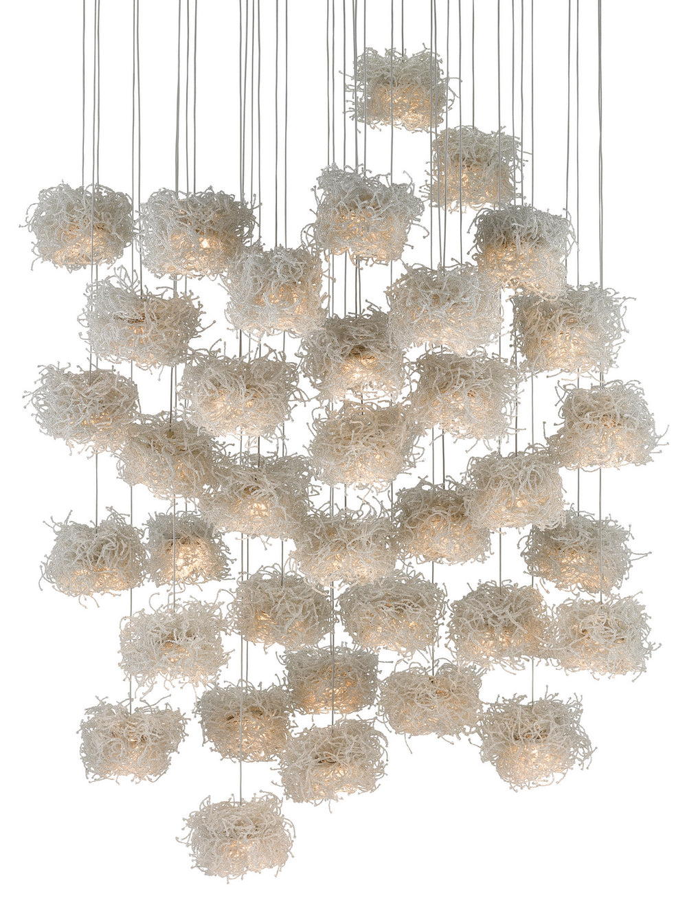 Currey and Company - 36 Light Pendant - Birds - Clear- Union Lighting Luminaires Decor