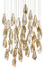 Currey and Company - 36 Light Pendant - Glace - Painted Silver/Antique Brass- Union Lighting Luminaires Decor