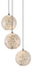 Currey and Company - Three Light Pendant - Finhorn - Painted Silver/Pearl- Union Lighting Luminaires Decor