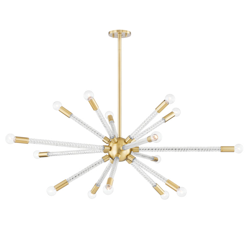 Mitzi - 15 Light Chandelier - Pippin - Aged Brass- Union Lighting Luminaires Decor