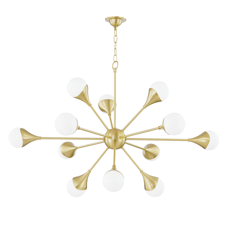Mitzi - LED Chandelier - Ariana - Aged Brass- Union Lighting Luminaires Decor