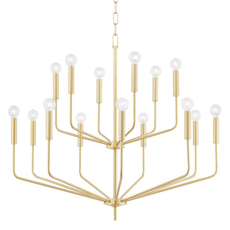 Mitzi - 15 Light Chandelier - Bailey - Aged Brass- Union Lighting Luminaires Decor