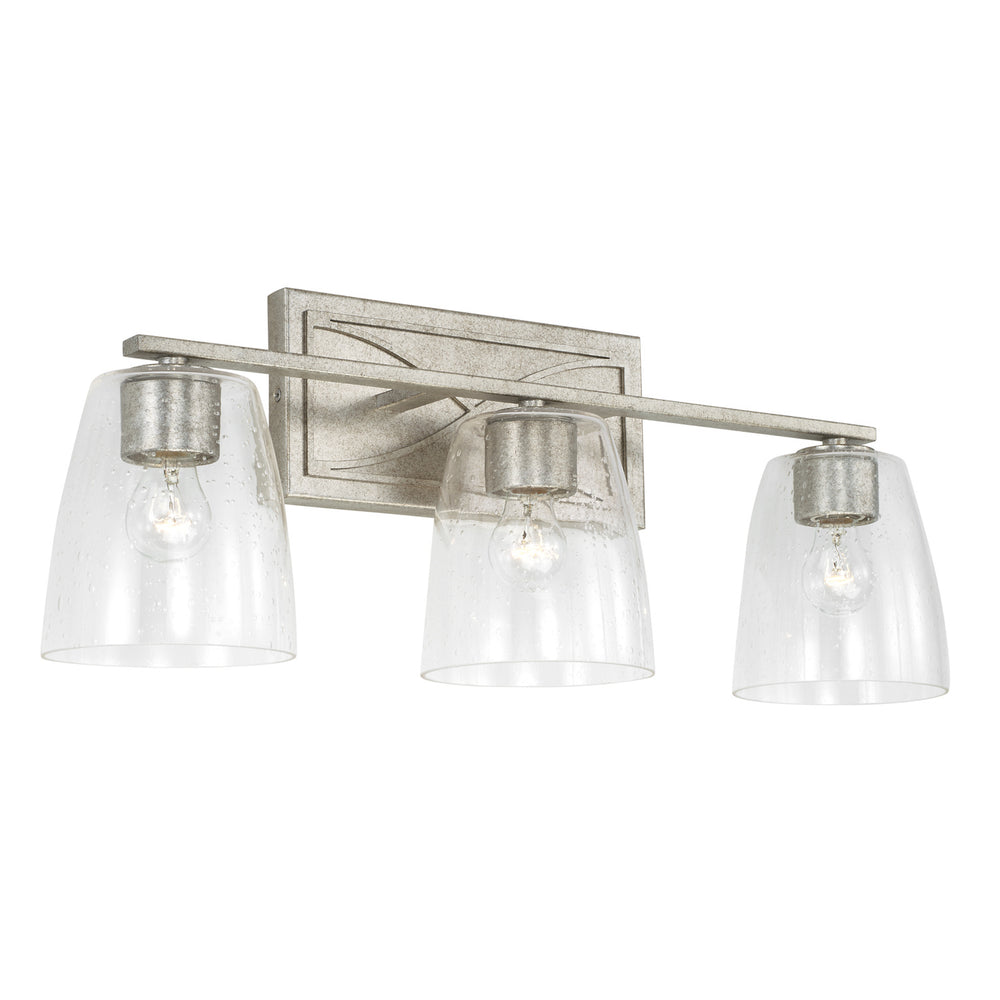 Capital Lighting - Three Light Vanity - Sylvia - Antique Silver- Union Lighting Luminaires Decor