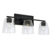 Capital Lighting - Three Light Vanity - Sylvia - Matte Black- Union Lighting Luminaires Decor