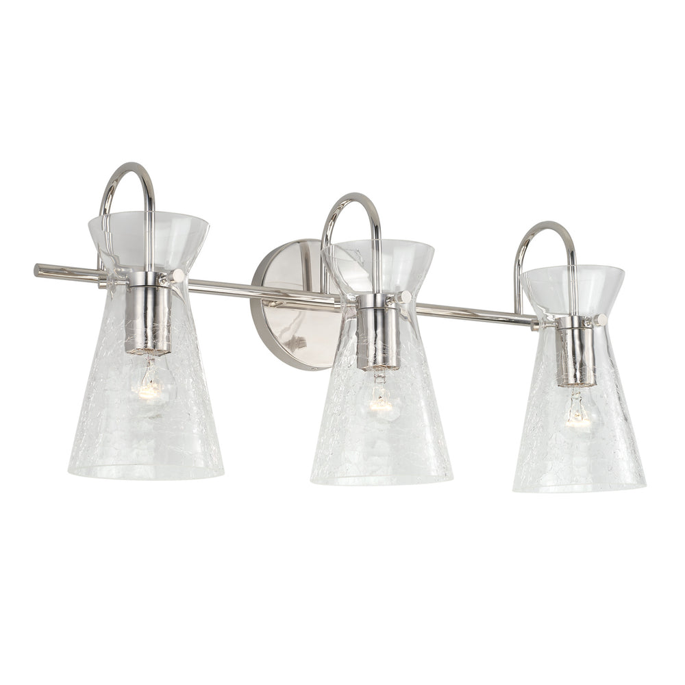 Capital Lighting - Three Light Vanity - Mila - Polished Nickel- Union Lighting Luminaires Decor
