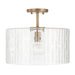 Capital Lighting - One Light Semi Flush Mount - Emerson - Aged Brass- Union Lighting Luminaires Decor