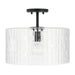 Capital Lighting - One Light Semi Flush Mount - Emerson - Matte Black- Union Lighting Luminaires Decor