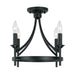 Capital Lighting - Four Light Semi Flush Mount - Peyton - Matte Black- Union Lighting Luminaires Decor