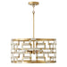 Capital Lighting - Four Light Pendant - Hala - Bleached Natural Jute and Patinaed Brass- Union Lighting Luminaires Decor