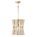 Capital Lighting - One Light Pendant - Bianca - Bleached Natural Rope and Patinaed Brass- Union Lighting Luminaires Decor