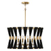 Capital Lighting - Six Light Pendant - Bianca - Black Rope and Patinaed Brass- Union Lighting Luminaires Decor