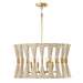 Capital Lighting - Six Light Pendant - Bianca - Bleached Natural Rope and Patinaed Brass- Union Lighting Luminaires Decor