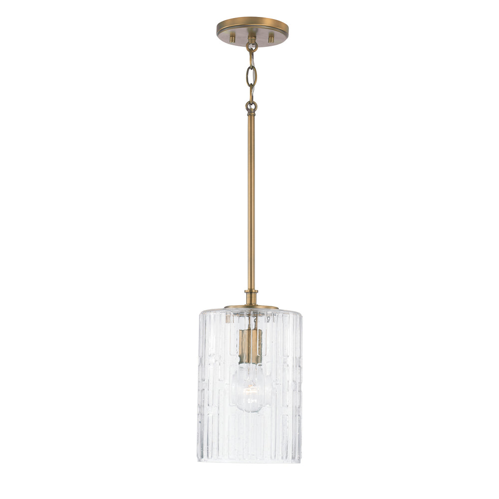 Capital Lighting - One Light Pendant - Emerson - Aged Brass- Union Lighting Luminaires Decor
