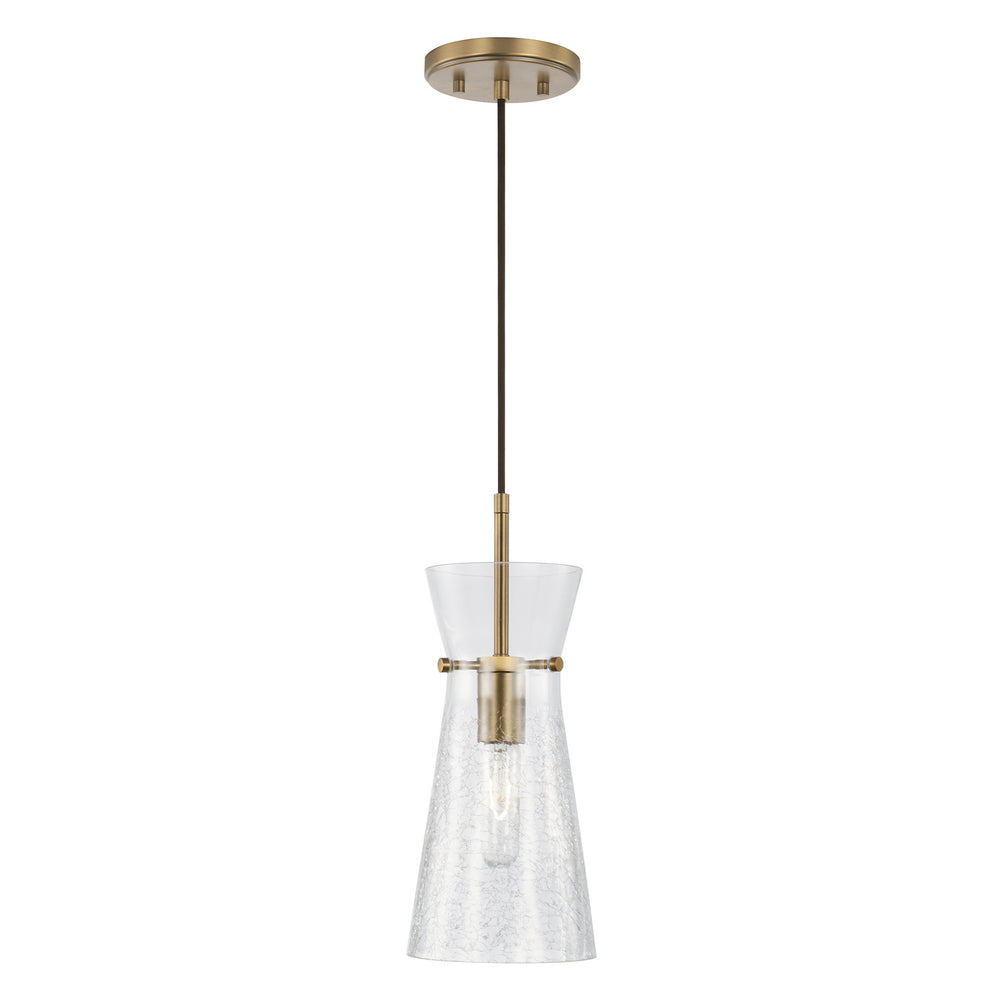 Capital Lighting - One Light Pendant - Mila - Aged Brass- Union Lighting Luminaires Decor