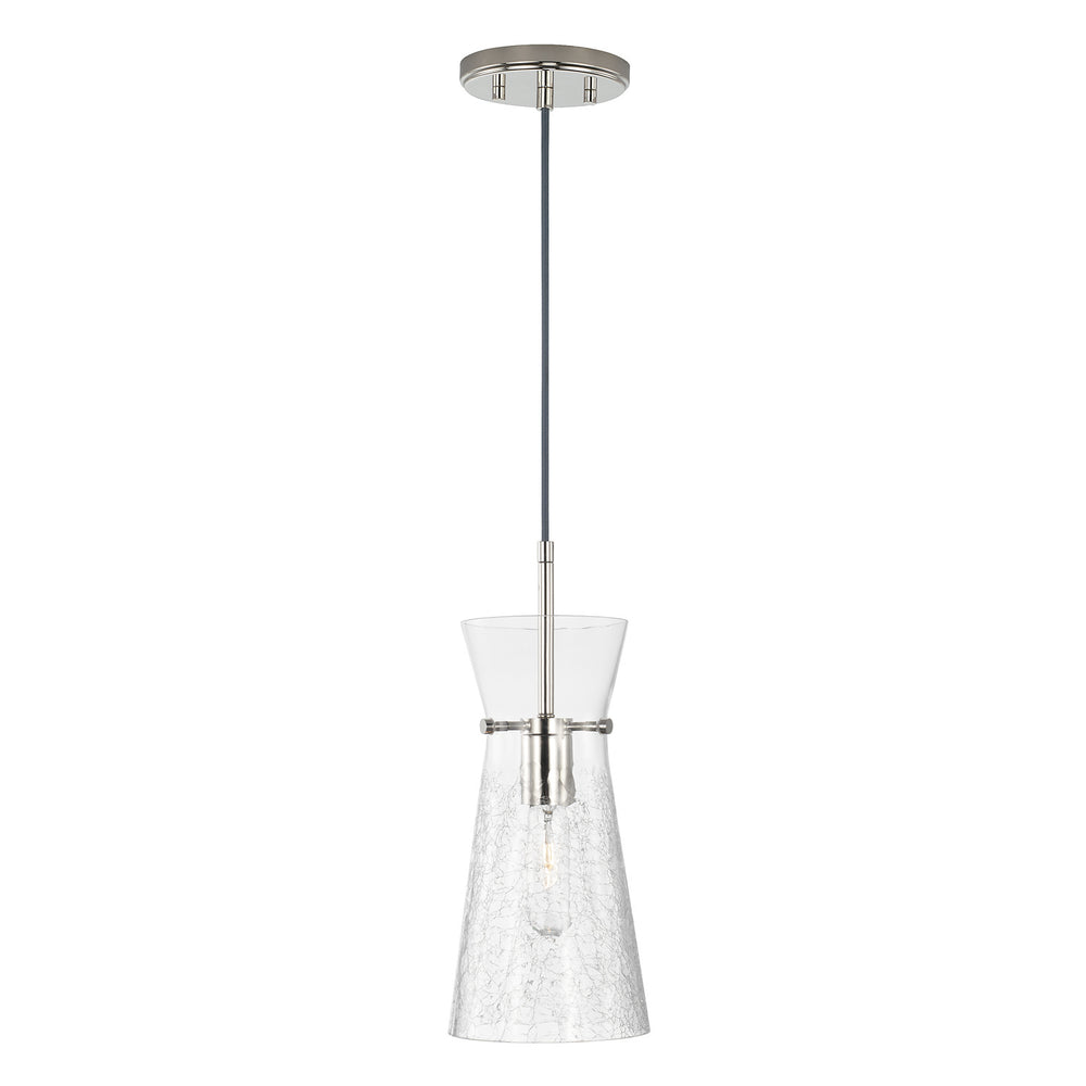 Capital Lighting - One Light Pendant - Mila - Polished Nickel- Union Lighting Luminaires Decor