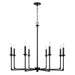 Capital Lighting - Eight Light Chandelier - Clint - Black Iron- Union Lighting Luminaires Decor