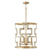 Capital Lighting - Four Light Foyer - Hala - Bleached Natural Jute and Patinaed Brass- Union Lighting Luminaires Decor