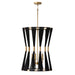 Capital Lighting - Four Light Foyer - Bianca - Black Rope and Patinaed Brass- Union Lighting Luminaires Decor