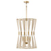 Capital Lighting - Four Light Foyer - Bianca - Bleached Natural Rope and Patinaed Brass- Union Lighting Luminaires Decor