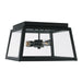 Capital Lighting - Three Light Outdoor Flush Mount - Leighton - Black- Union Lighting Luminaires Decor
