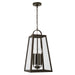 Capital Lighting - Four Light Outdoor Hanging Lantern - Leighton - Oiled Bronze- Union Lighting Luminaires Decor