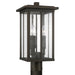 Capital Lighting - Three Light Outdoor Post Lantern - Barrett - Oiled Bronze- Union Lighting Luminaires Decor