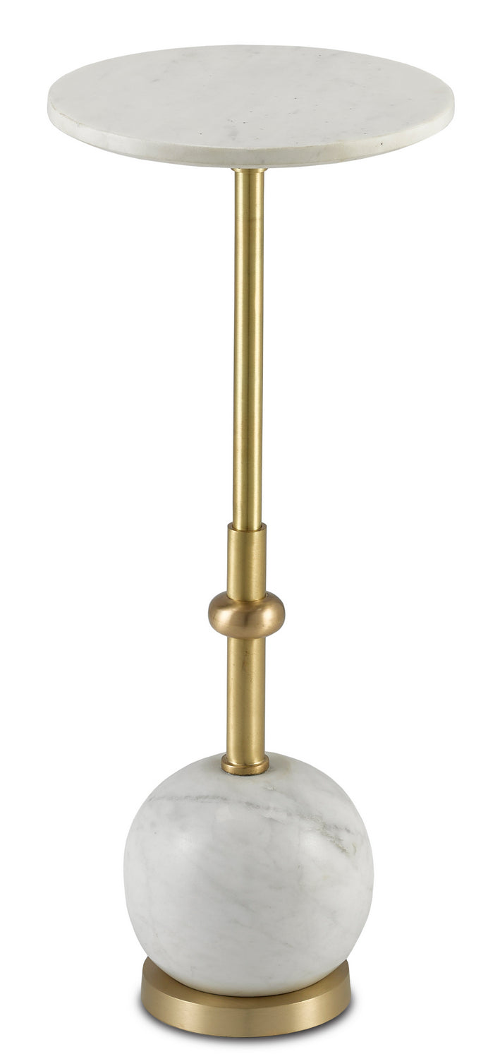 Currey and Company - Drinks Table - Pino - Brushed Brass/White- Union Lighting Luminaires Decor