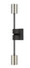 Z-Lite Canada - Two Light Wall Sconce - Calumet - Mate Black / Polished Nickel- Union Lighting Luminaires Decor