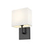Z-Lite Canada - One Light Wall Sconce - Saxon - Matte Black- Union Lighting Luminaires Decor