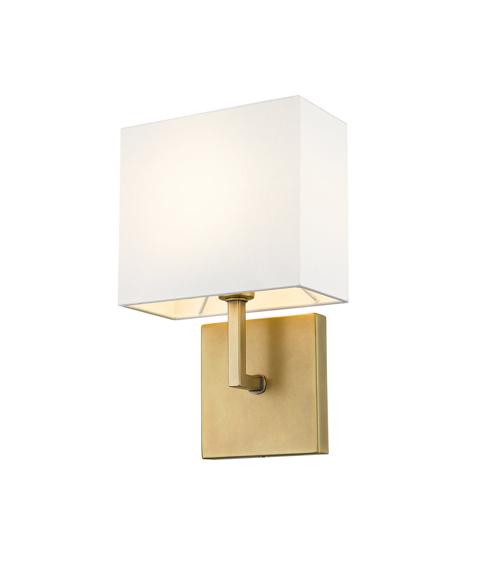 Z-Lite Canada - One Light Wall Sconce - Saxon - Rubbed Brass- Union Lighting Luminaires Decor