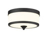 Z-Lite Canada - Three Light Flush Mount - Cosmopolitan - Matte Black- Union Lighting Luminaires Decor