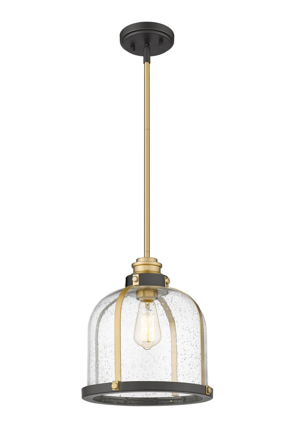 Z-Lite Canada - One Light Pendant - Burren - Bronze / Brass- Union Lighting Luminaires Decor