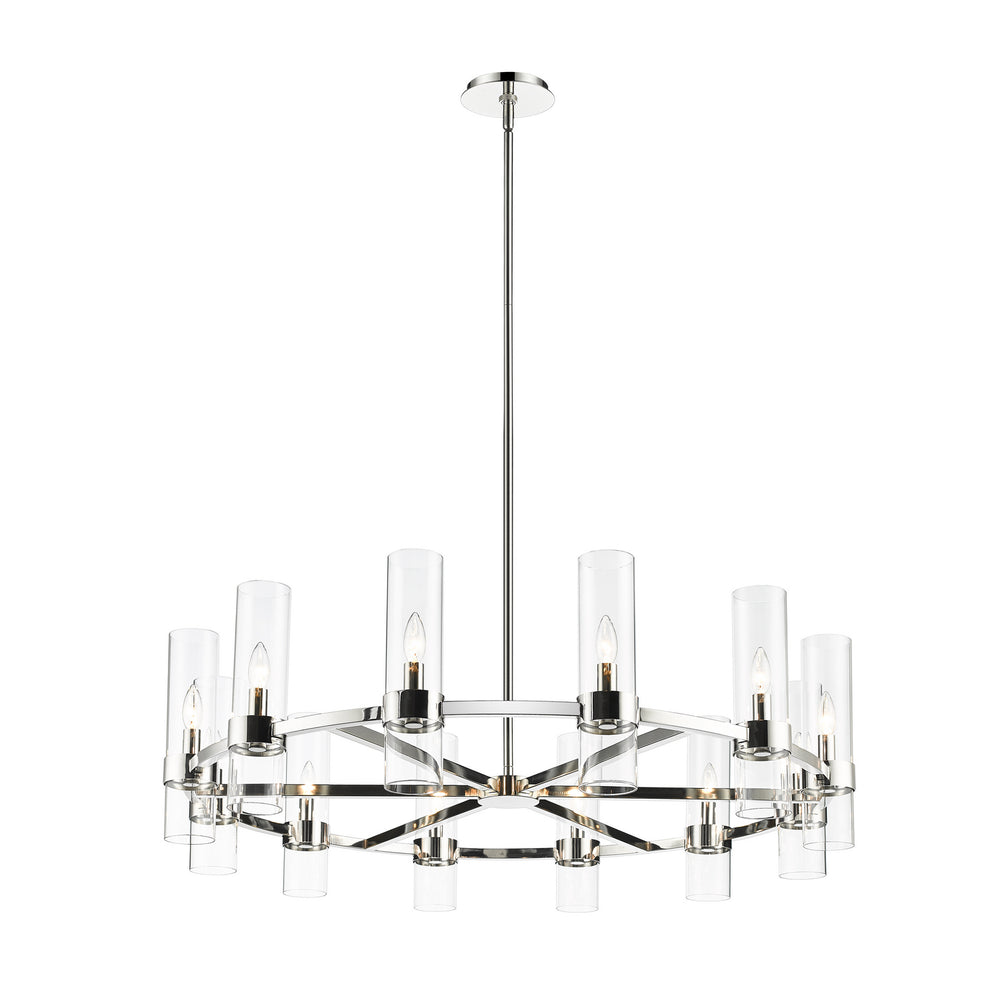 Z-Lite Canada - 12 Light Chandelier - Datus - Polished Nickel- Union Lighting Luminaires Decor
