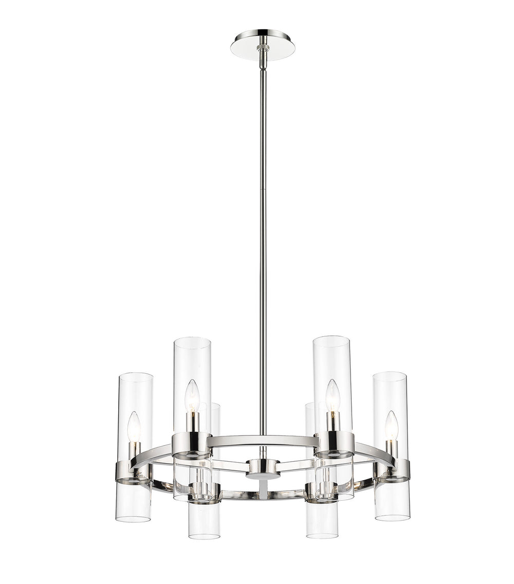 Z-Lite Canada - Six Light Chandelier - Datus - Polished Nickel- Union Lighting Luminaires Decor