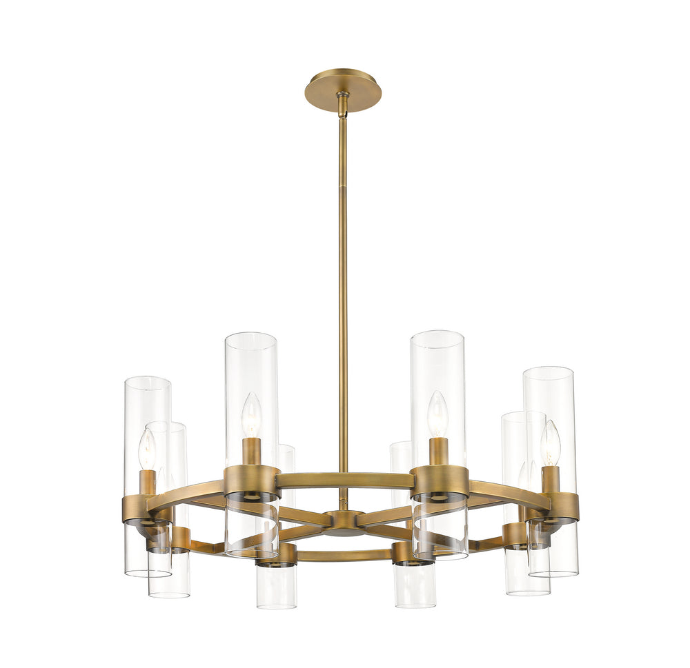 Z-Lite Canada - Eight Light Chandelier - Datus - Rubbed Brass- Union Lighting Luminaires Decor