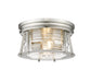 Z-Lite Canada - Two Light Flush Mount - Cape Harbor - Brushed Nickel- Union Lighting Luminaires Decor