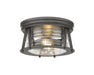 Z-Lite Canada - Two Light Flush Mount - Cape Harbor - Bronze- Union Lighting Luminaires Decor