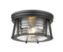 Z-Lite Canada - Two Light Flush Mount - Cape Harbor - Matte Black- Union Lighting Luminaires Decor