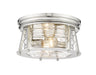 Z-Lite Canada - Two Light Flush Mount - Cape Harbor - Polished Nickel- Union Lighting Luminaires Decor